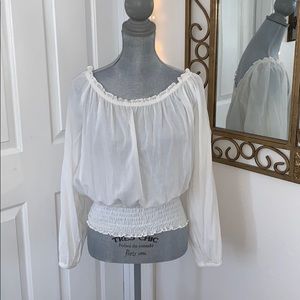 White flowy blouse